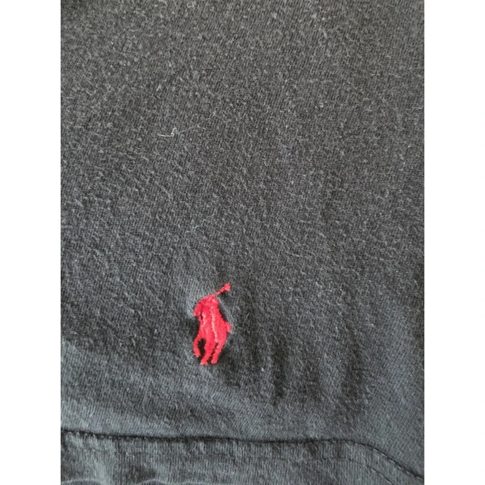 Polo Ralph Lauren T-Shirt Men L Black Short Sleeve Solid Cotton Casual Tee